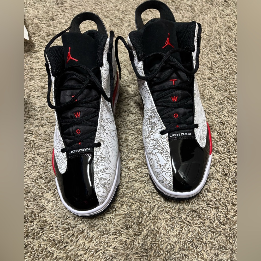 Jordan Sneakers Black White Red